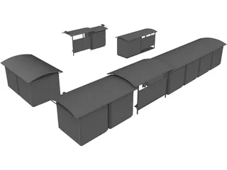 Bus Stop Collection 3D Model preview