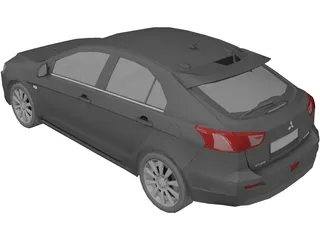 Mitsubishi Lancer Sportback (2009) 3D Model preview