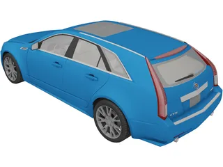 Cadillac CTS Sport Wagon (2010) 3D Model preview