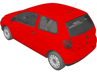 Volkswagen Fox 3-Door (2003) 3D Model preview