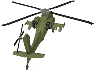 Boeing AH-64A Apache 3D Model preview