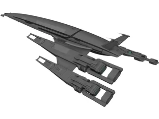 Masseffect Cerberus SSV Normany SR2 3D Model preview