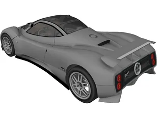 Pagani Zonda C12 3D Model preview
