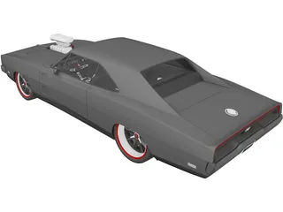 Dodge Charger Custom (1969) 3D Model preview