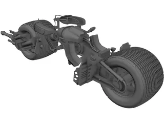 Batman The Dark Knight Batpod Motorcycle 3D Model preview
