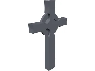 Scottish Celtic Cross 3D Model preview