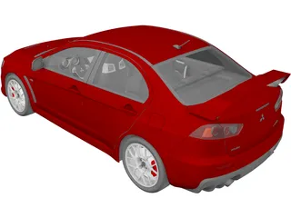 Mitsubishi Lancer Evo X 3D Model preview