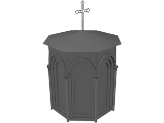 Church Tower 3D Model preview