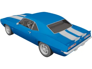 Chevrolet Camaro SS (1969) 3D Model preview