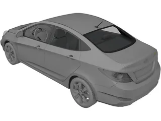 Hyundai Solaris 3D Model preview