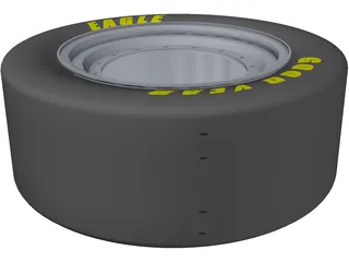 Wheel Assembly FSAE 3D Model preview