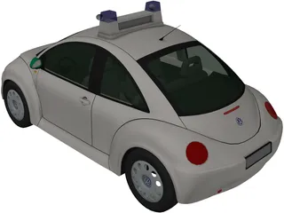 Volkswagen Beetle Police 3D Model preview