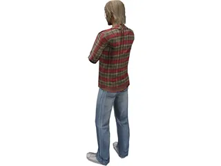 Male Teen 3D Model preview