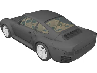 Porsche 959 (1987) 3D Model preview