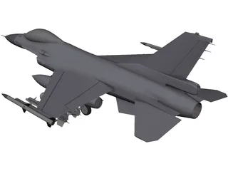 F-16 Fighting Falcon 3D Model preview