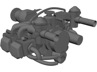 Rotax 912 Engine 3D Model preview