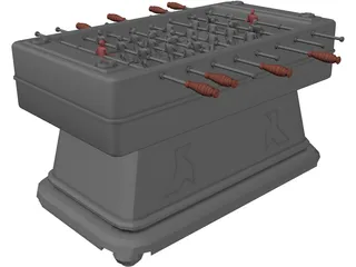Foosball Table 3D Model preview