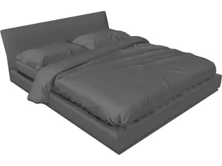Bed with Sailor Trim 3D Model preview