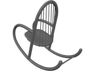 Chair Rocker 3D Model preview