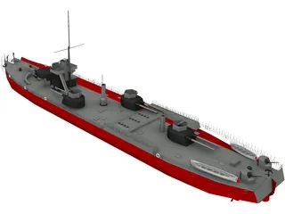 River Monitor Russian 3D Model preview