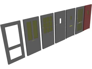 Door Collection 3D Model preview
