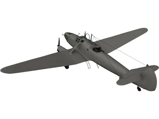 Focke-Wulf Fw 58B 3D Model preview