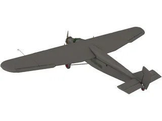 Ford A5 Trimotor 3D Model preview