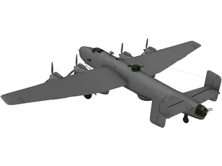 Handley Page Halifax B.III 3D Model preview