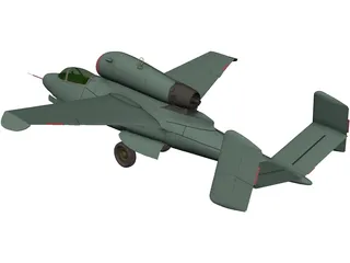 Heinkel He 162 A-2 Salamander 3D Model preview
