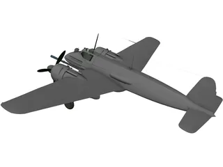 Henschel Hs 129 B 3D Model preview