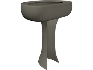 Pedestal Sink 3D Model preview