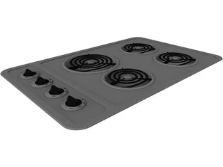 Stove Top 3D Model preview