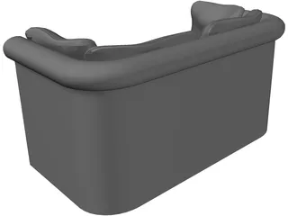 Couch Traditional 3D Model preview