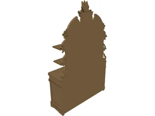 Victorian Sideboard 3D Model preview