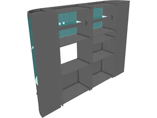 Wall Unit 3D Model preview