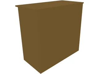Bathroom Cabinet 3D Model preview
