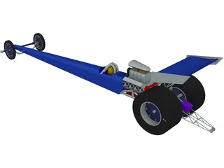 Dragster 3D Model preview