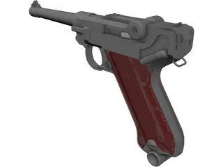 Luger P08 3D Model preview