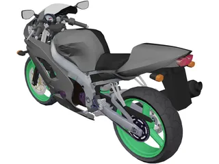 Kawasaki ZX9 3D Model preview