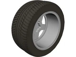 Wheel Chevrolet Corvette 3D Model preview