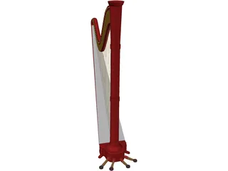Harp 3D Model preview