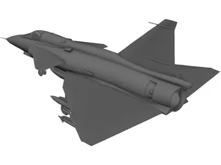 SAAB AJ-37 Viggen 3D Model preview