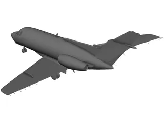British Aerospace BAe 125 3D Model preview
