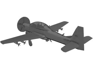 Embraer EMB 314 Super Tucano 3D Model preview