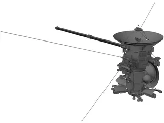 Cassini Orbiter NASA Probe 3D Model preview