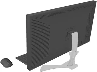 Monitor, Keyboard and Mouse 3D Model preview