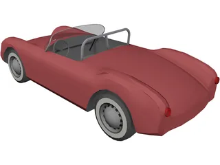 Porsche Roadster (1955) 3D Model preview