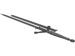 Scottish Claymore 3D Model preview