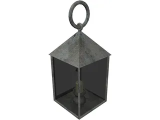 Handheld Candle Lantern 3D Model preview