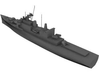 Oslo Class Frigate 3D Model preview